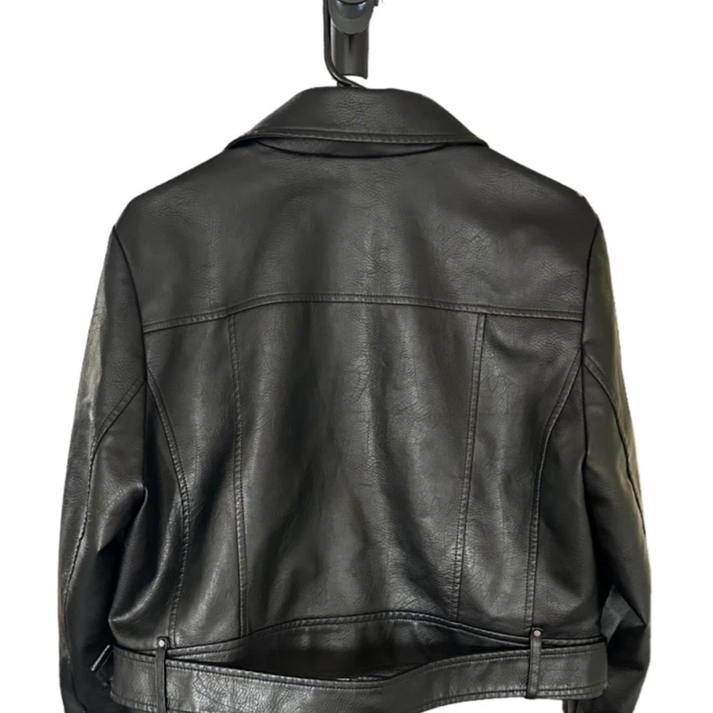 Collection B Women's Black faux Leather Jacket - Picture 3 of 3